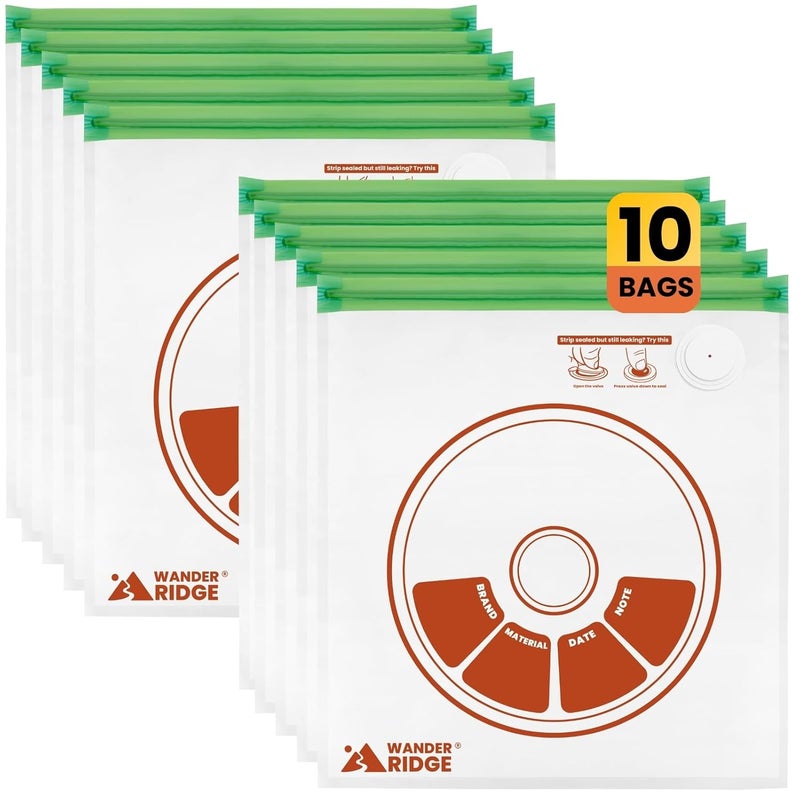 Wander Ridge 3D Printer Filament Storage Bags Vacuum Storage Bags Kit 3D Printer Accessories with Storage Bags (13x15 inches), Humidity Resistant (10 Bags Only) - Image 1
